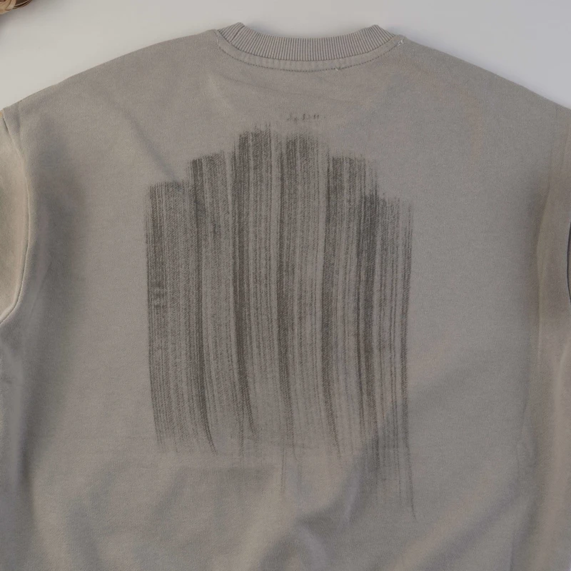 دورس یونیسکس اورسایز (Lash) طرح گرافیک تکست و زاپ‌دار - رنگ طوسی خاکی