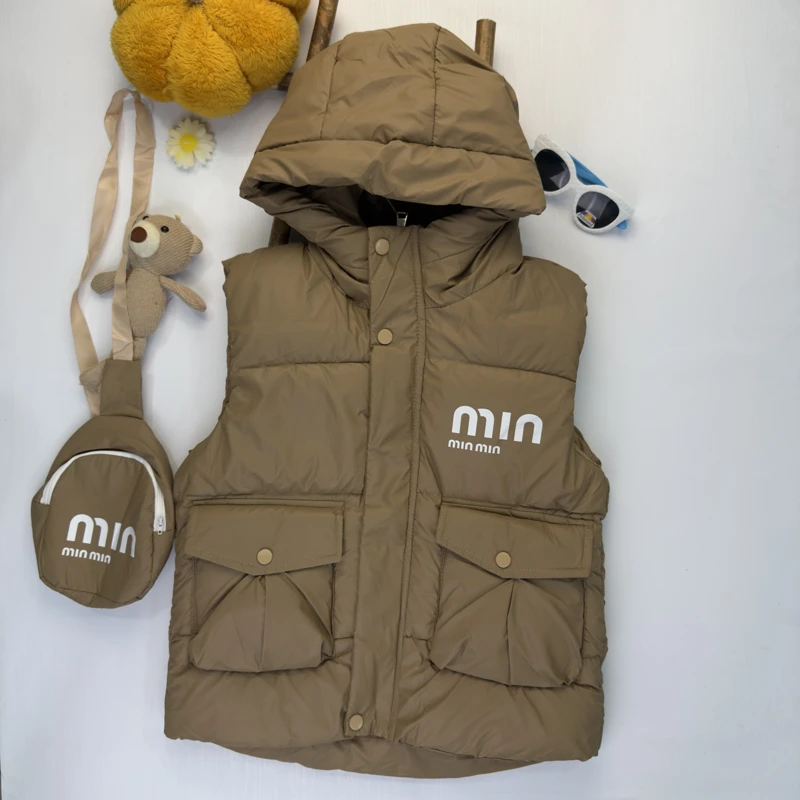 جلیقه پافر بچگانه کلاه‌دار Min Min