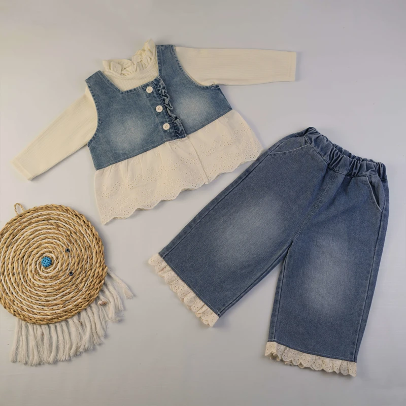 ست سه تیکه دخترانه جین