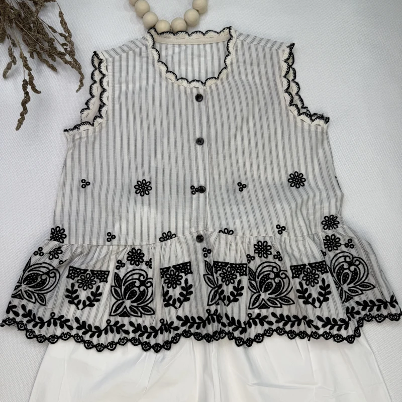 ست تونیک شلوار گلدوزی کد6601