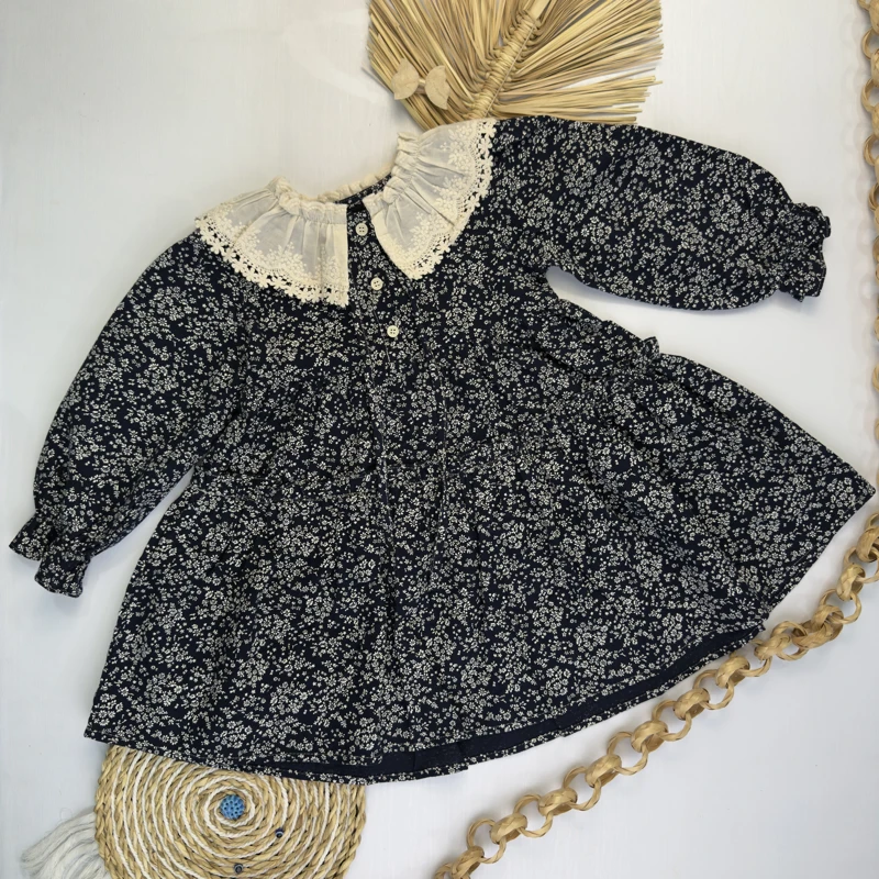 پیراهن گلدار یقه پرنسسی