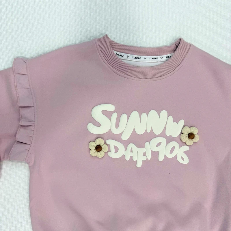 سویشرت یقه گرد طرح Sunny Day 96