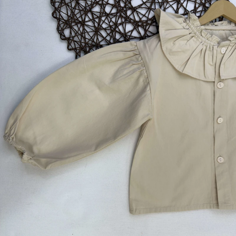 بالاپوش کتان یقه چین دار