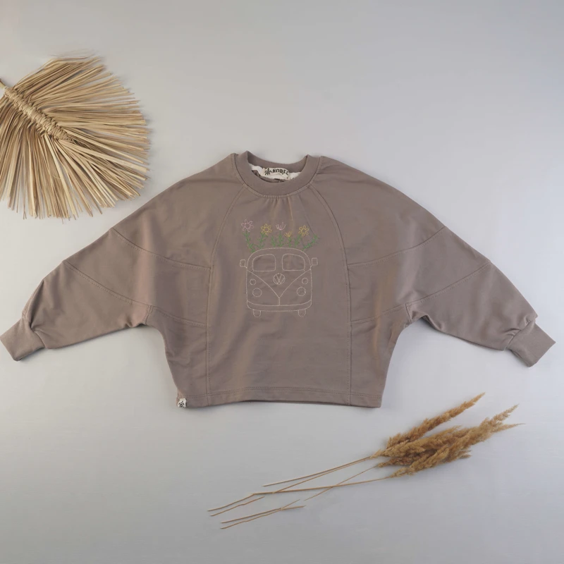 دورس بچگانه لانگ طرح ون و گل مدل Nobel – آستین خفاشی