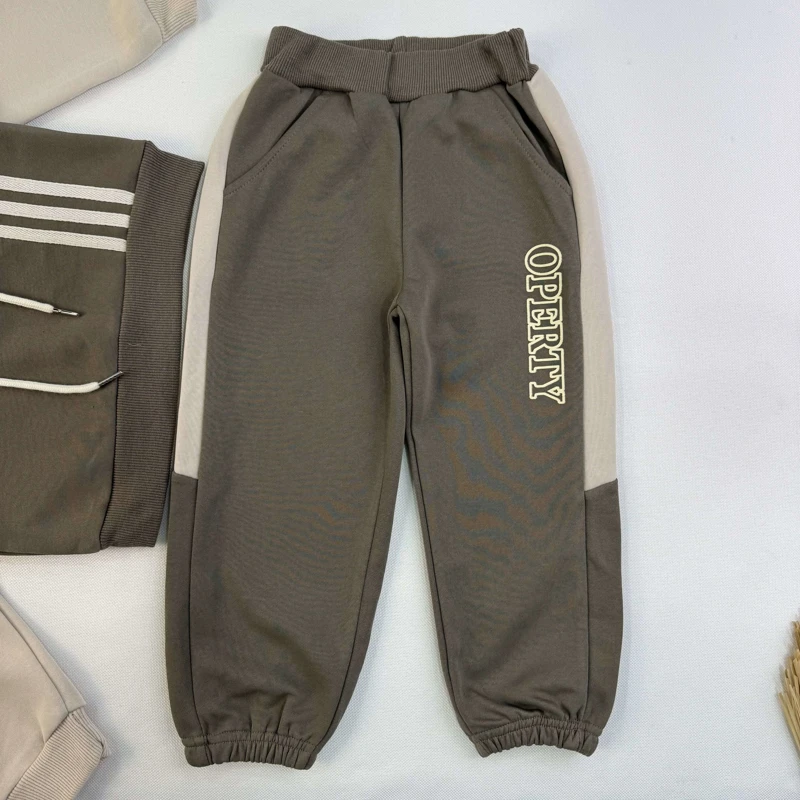 ست هودی و شلوار اسلش بچه‌گانه طرح سه خط اسپرت