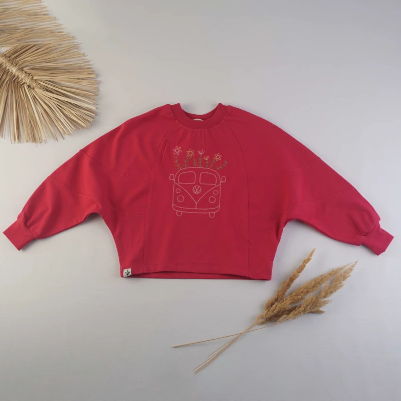 دورس بچگانه لانگ طرح ون و گل مدل Nobel – آستین خفاشی