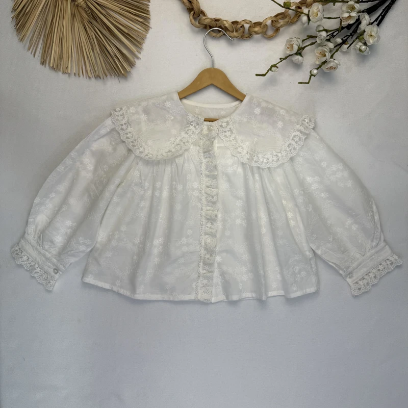 شومیز خامه دوزی یقه بزرگ