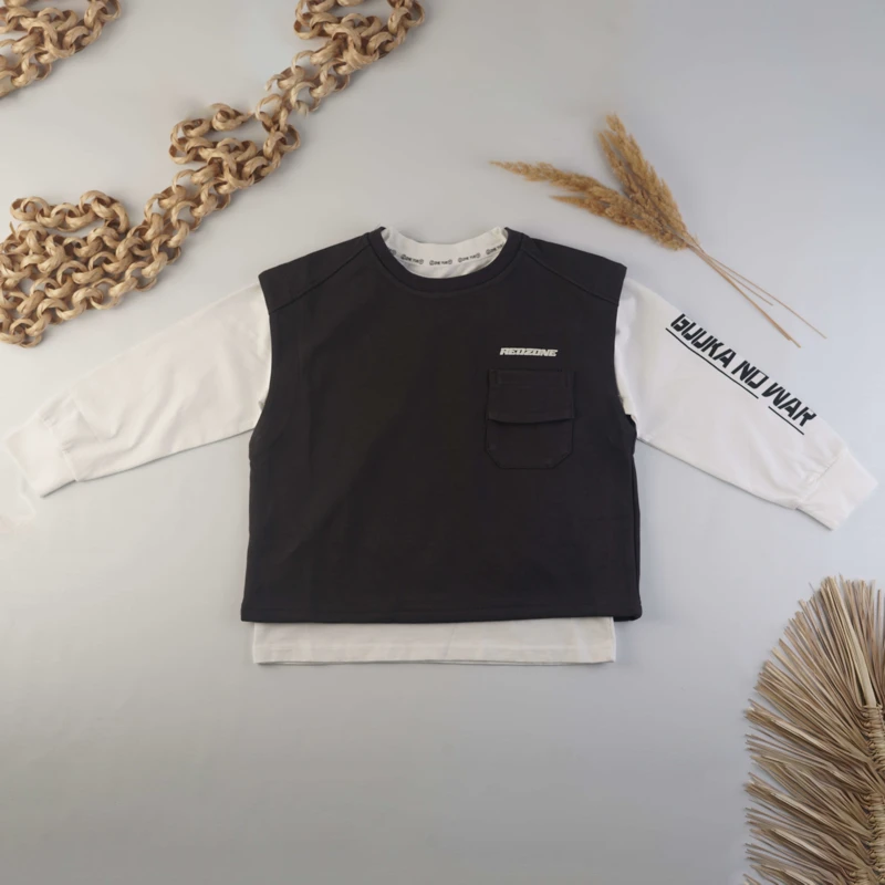 بلوز دو تیکه بچگانه مدل REDZONE طرح لایه‌ای (Layered Style)