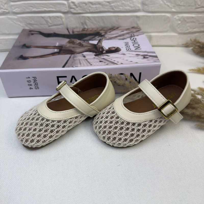 کفش دخترانه توری سگگ طلایی