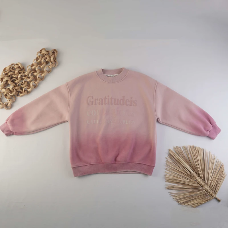دورس دخترانه طرح Gratitude is Contagious رنگ صورتی آمبره (طیف‌دار)