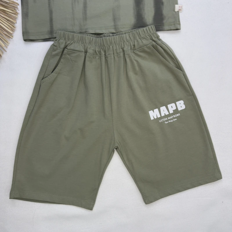 ست تیشرت شلوارک جلو نوشتهMAPB