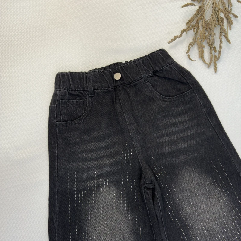 شلوار جین بگ جلو نگین