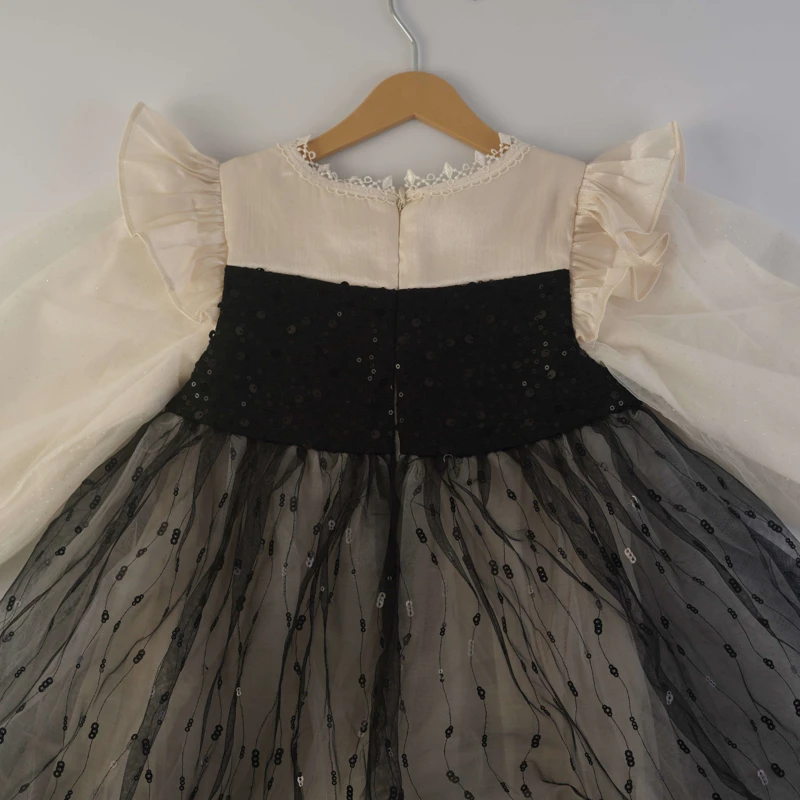 پشت و روی لباس مجلسی لوکس دخترانه مدل پفی جدید