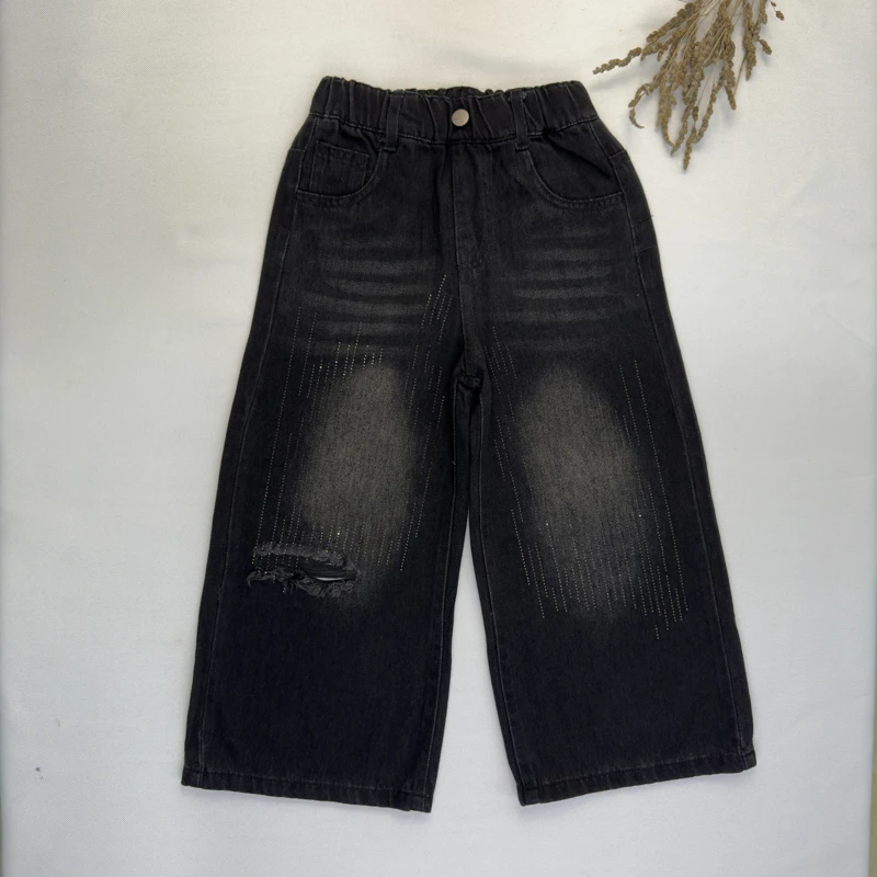 شلوار جین بگ جلو نگین