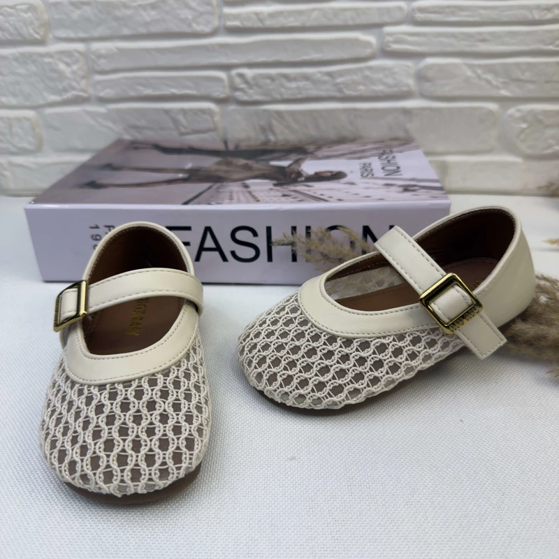 کفش دخترانه توری سگگ طلایی