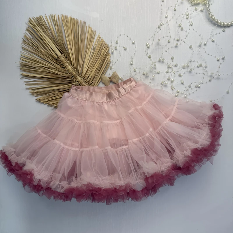 دامن تور لبه رنگی