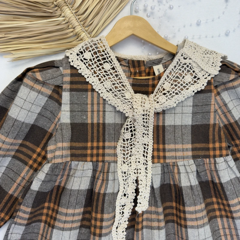 پیراهن چهارخونه درشت