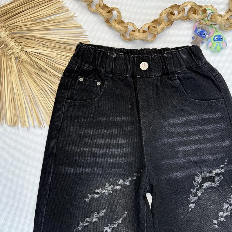 شلوار بگ زاپدار زغالی