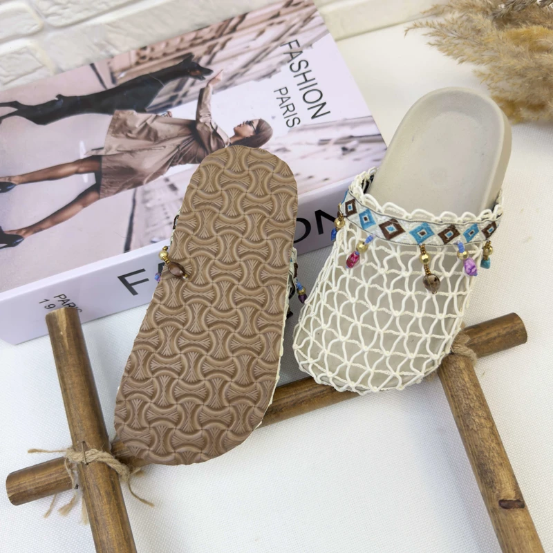 دمپایی قلاب بافی