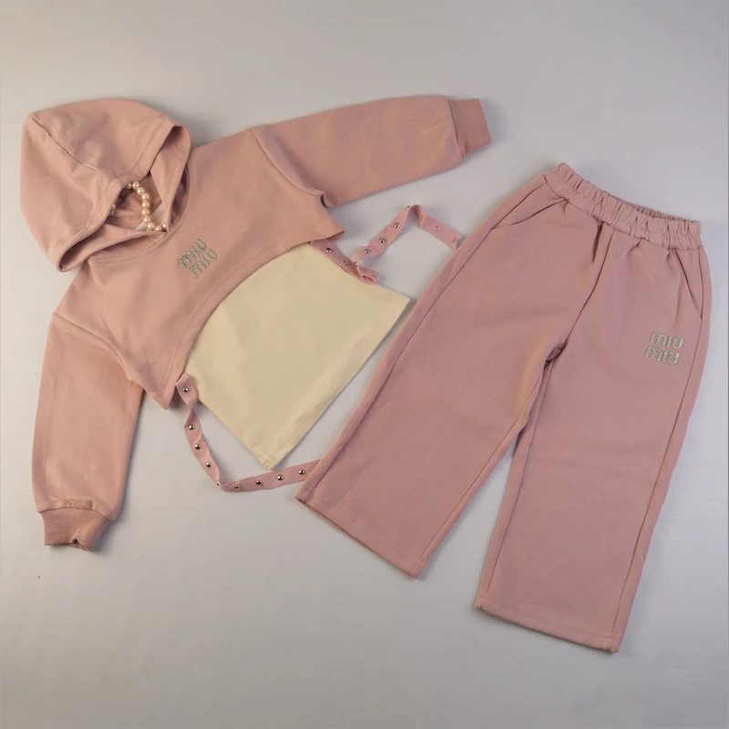 ست بلوز شلوار دخترانه MIU MIU رنگ صورتی