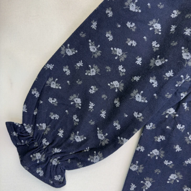 پیراهن گلدار یقه 6دکمه