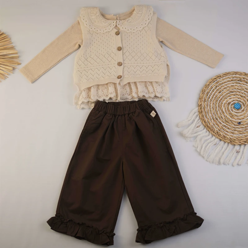 ست سه تیکه دخترانه ژیله بافت شیک و گرم