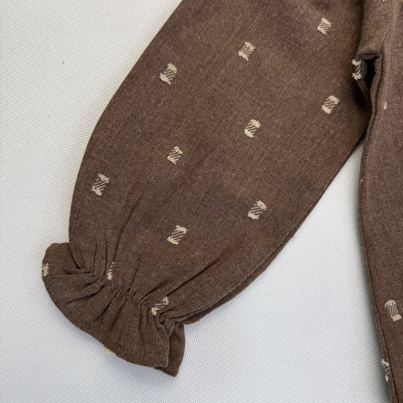 شومیز دخترانه یقه خامه دوزی