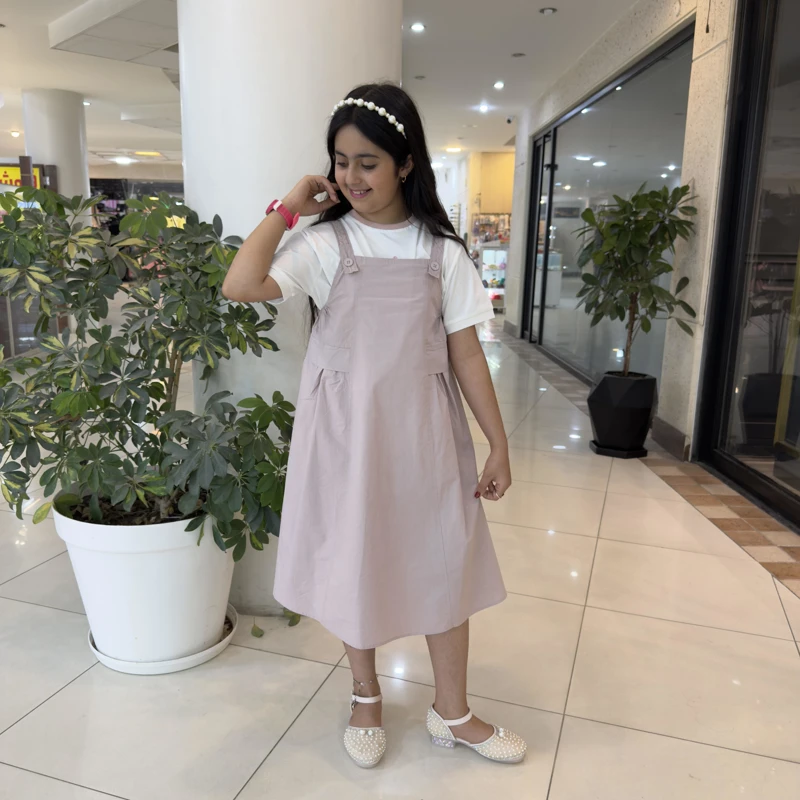 ست تیشرت وسارافون دخترانه کد2863