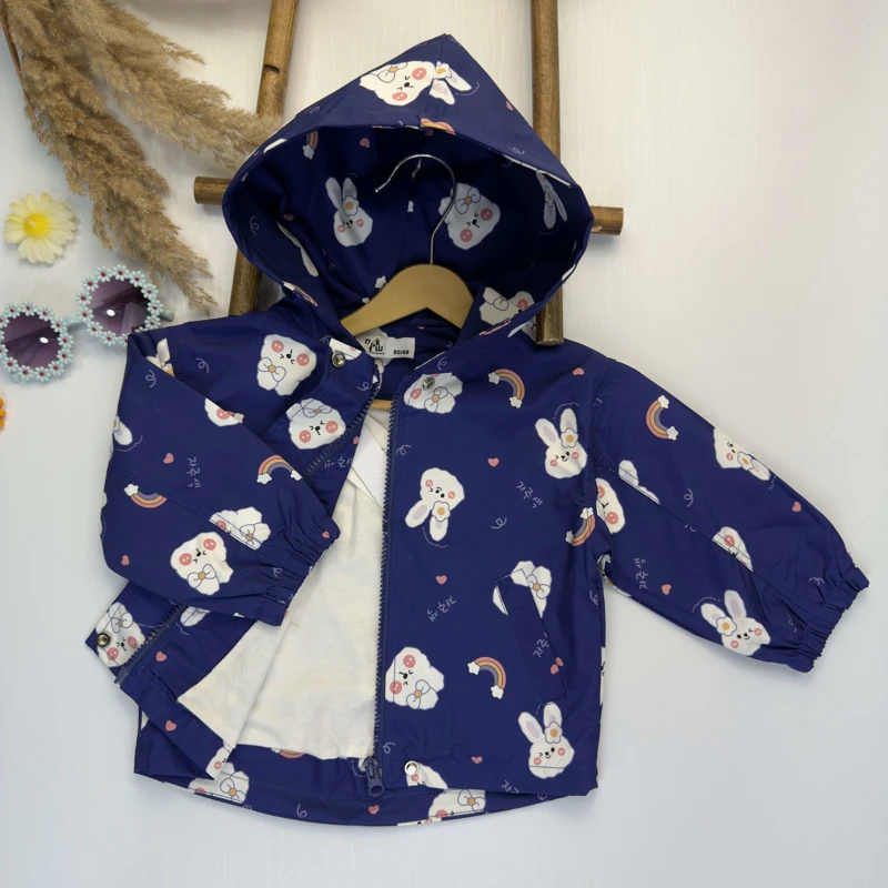 کاپشن پاییزه دخترانه بچگانه با طراحی فانتزی