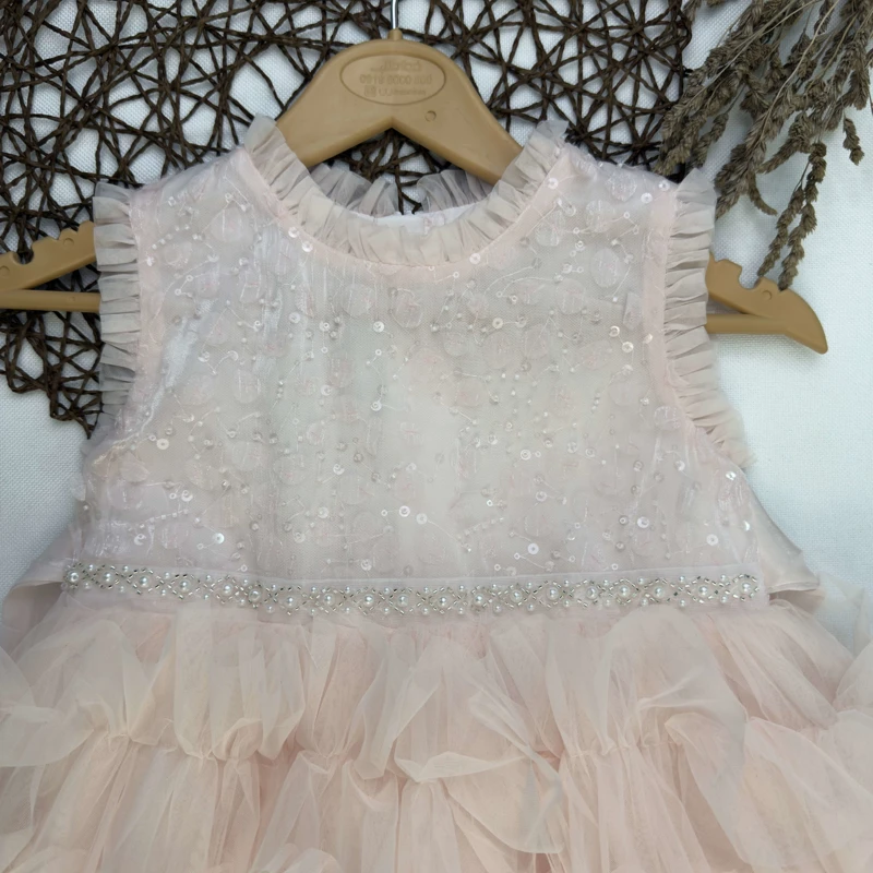 پیراهن دخترانه پایین چین9590