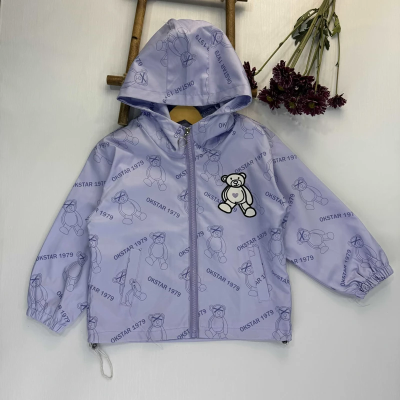 کاپشن بچگانه کلاه دار OKSTAR طرح خرس