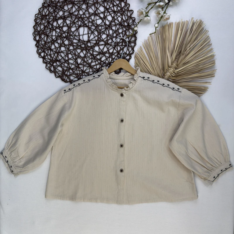 شومیز سرشونه گلدوزی