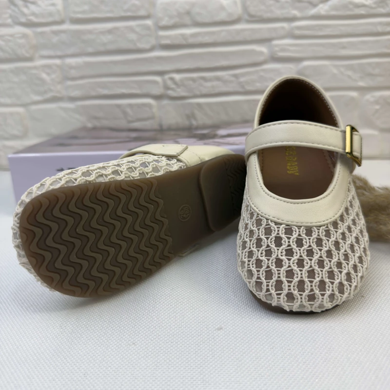 کفش دخترانه توری سگگ طلایی