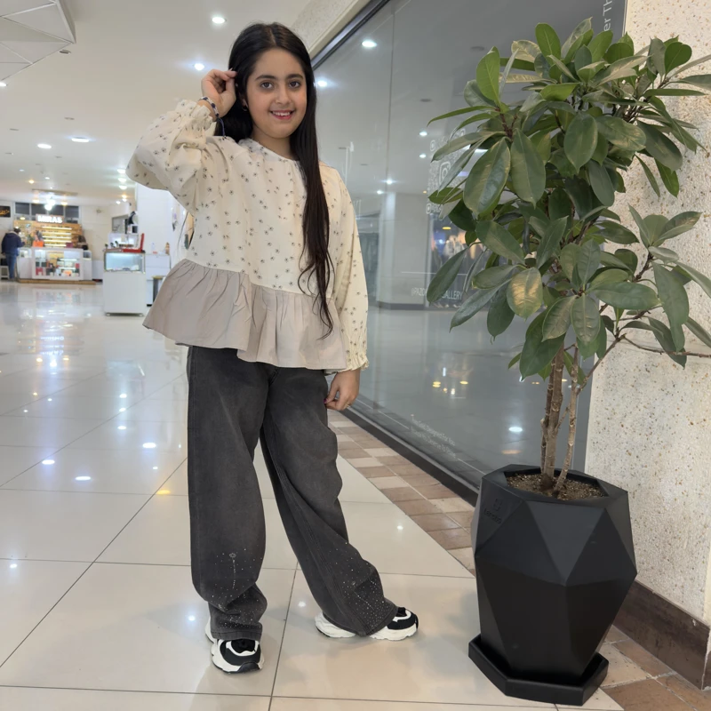 شومیز پایین طوسی