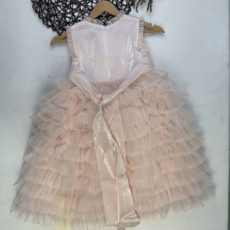 پیراهن دخترانه پایین چین9590