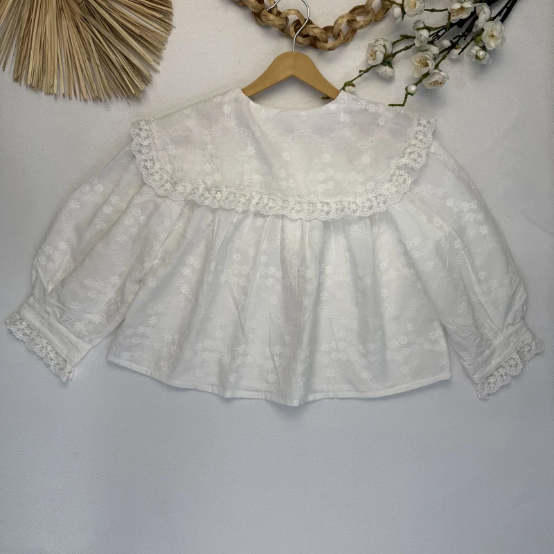 شومیز خامه دوزی یقه بزرگ