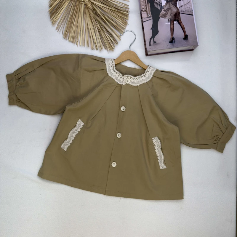 بالاپوش کتان یقه نواردوزی