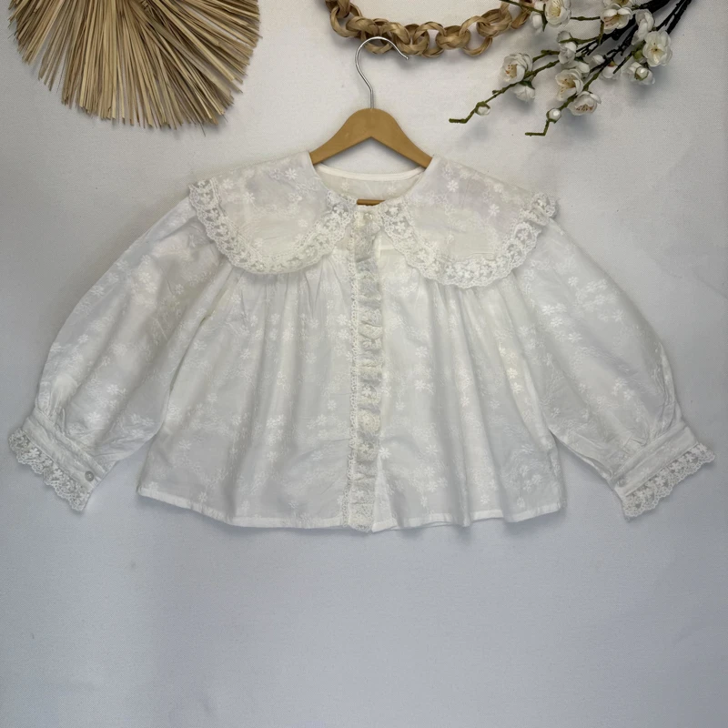 شومیز خامه دوزی یقه بزرگ